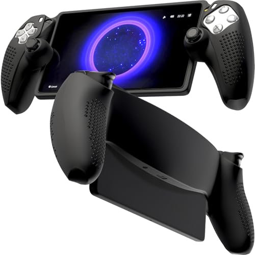 for PS5 Portal Silicone Protective Cover, Soft PS5 Skin Case for PlayStation Portal 2023 Remote Player, Silicone Case Anti-Slip PS Portal Case for PlayStation Portal PS5 Accessories Skin - Black