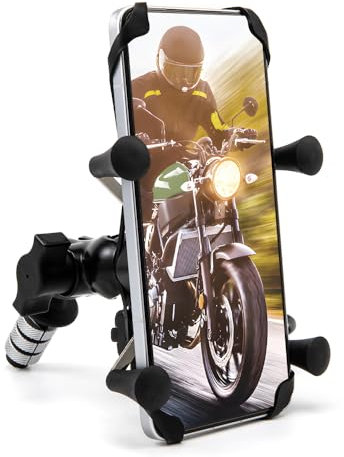 evomosa Soporte de Móvil para Motocicleta, Soporte para Teléfono Móvil Apto para Smartphone de 3,5 a 6,5 Pulgadas para Moto S1000RR con Agujeros Redondos (Estilo A)