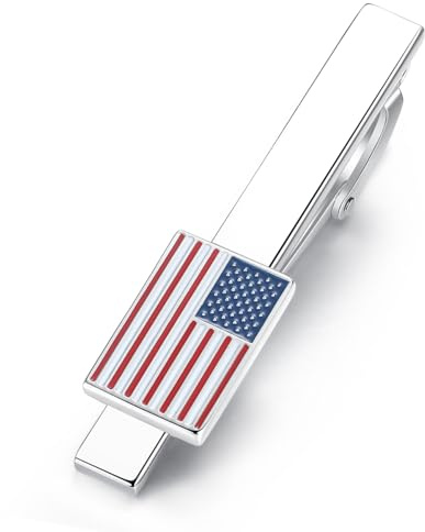HONEY BEAR herr slipsnål bar nationell flagga – normal storlek för företag bröllopspresent, 5,4 cm, 5.4cm, koppar, Ingen ädelsten