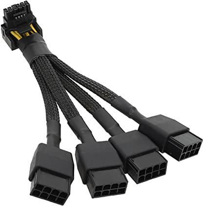 Wjsdsg RTX4090 RTX4080 12+4Pin 16Pin 12VHPWR a PCIE 8Pin PCIE 5.0 Cable GPU Tarjeta de Video Gráfica Cable Adaptador de fuente de alimentación