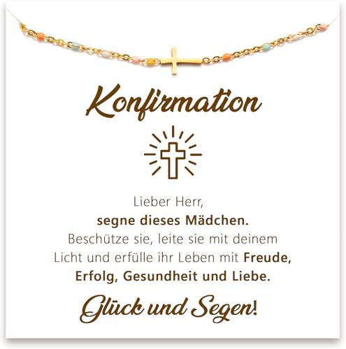 SOFIA FERRER Geschenk Kommunion Mädchen, Armband Konfirmation, Coole Geschenke Zur Kommunion, Konfirmation Geschenk Mädchen, Rosenkranz