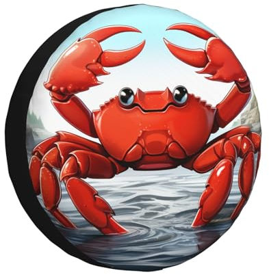 Reserveradabdeckung Cartoon-Krabbe Tire Cover Waschbar Reifenhülle Passend Autoreifen Schutzhülle Für Truck Ersatzradreifen Mpv 17 inch