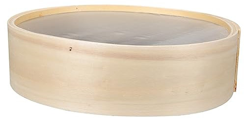 VINTORKY Cedazo De Harina Doméstico De Madera 27 Cm Cedazo Fino Malla para Hornear Multifuncional Cocina Consumo Familiar Uso Repostería