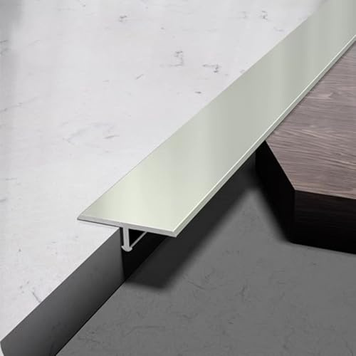 WJYWX Transition Profile, T-profile Compensation Profile Aluminum Anodized Transition Rail 3 Pieces 90cm Flat Compensation Profile End Strip For Tiles Laminate/parquet(Gunmetal Gray,15mmx0.9m)
