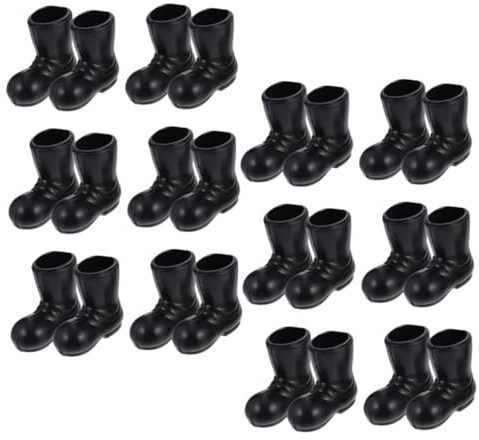 Milisten 30pcs Miniature Santa Boots Model Cute Xmas Ornaments for Dollhouse Holiday Decor Pe Material for Crafts Christmas Table Centerpieces