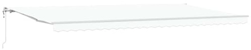 vidaXL Toldo retráctil Blanco 600 x 300 cm Tela y Aluminio