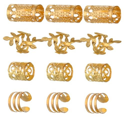 UKCOCO 40 Stück Metall Haarringe Für Zöpfe Und Dreadlock Extensions Robustes Styling Zubehör Für Damen Geeignet Für Alltag Und Hochzeiten