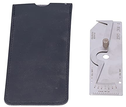 Medidor de soldadura Medidor de soldadura simple Inspección de soldadura Medidor de roscas Inspección de pulgadas rebajadas Herramienta de medición de soldadura Pozos socavados (Métrico 16CM)