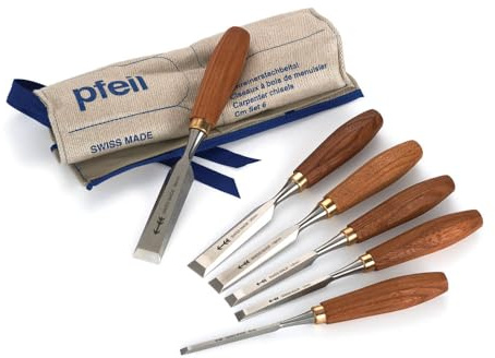 pfeil Beveled Edge Chisel Set, 6 Pieces