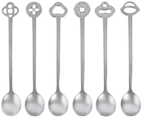 Rosenthal Samboneth - Living Antique Oriental - Espressolöffel / Mokkalöffel - Edelstahl - Silber / Antik Finish - 6er Set