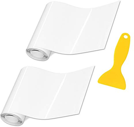 Film de protection pour peinture, minller (2 pièces) voiture Film Voiture Film de protection de la peinture Transpatent de protection anti-rayures Film wrapping film voiture (200 x 20 cm)