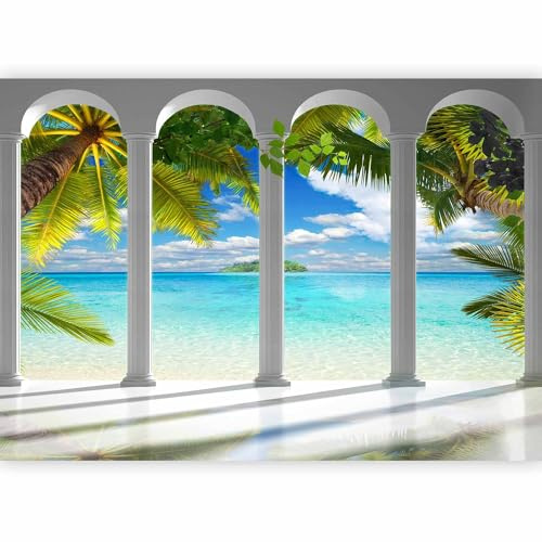 murando - Carta da Parati Adesiva Moderna per Soggiorno, Mare, 343x256 cm | Fotomurale Autoadesiva, Pellicola Murales, Decorazione da Muro XXL, Carte da Parati Moderne, Oceano, Produzione Europea