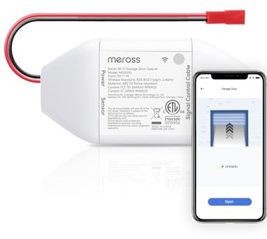 meross Smart WiFi Garage Door Opener Remote, App Control, Works with Alexa, Google Assistant and SmartThings, No Hub Needed（Non HomeKit Versions）