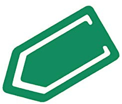 Detektierbare Büroklammern aus Kunststoff, Heftklammer HACCP-konform, Heftklammer aus detektierbarem Kunststoff, 20 Stk, Farbe:grün, Größe:5 x 2.5 cm