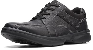 Clarks Bradley Walk Oxford-sko för män, Svart valkad, 46 EU