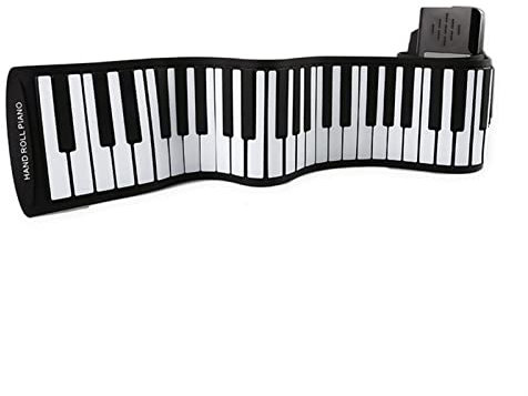 KESHUO Pianoforte Pieghevole 88Keys Roll Up Tastiera Piano con Pedale Tastiera Portatile Tastiera Ambientale Tastiera per Bambini Adulti