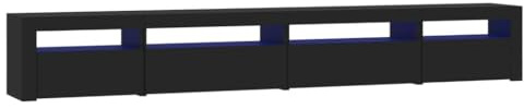 vidaXL Mobile Porta TV con Luci LED Nero 270x35x40 cm