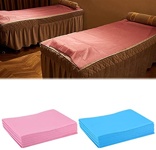 MENAYODA 100 Stück Einweg Bettlaken, Massageliegen Auflage, 80 x 180cm Wasserdicht für Massagesalon SPA Tattoo Hotels (Rosa)