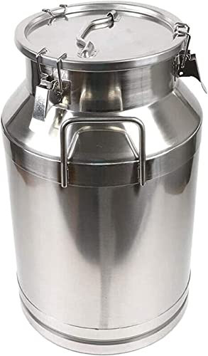 Samnuerly Robuste Milchkanne, 304 Edelstahl, Milchkännchen, Weineimer, Flasche, Milchtransporteimer, Ölfass, Teekanister mit versiegeltem Deckel für flüssige und Feste Lagertanks (30 l)