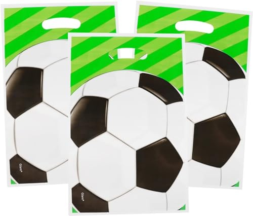 30 Piezas Bolsas de Dulces de Fiesta de Fútbol, Exquisito Bolsas de Regalo para Fiestas de Fútbol, Multifunción Bolsas para Chuches Fútbol, Bolsas de Regalo con Estampado de Fútbol para Fiesta