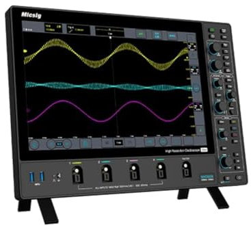 Micsig MHO5004 MDO5004 Bande passante 500 MHz 4 canaux 3GSa/s Taux d'échantillonnage 360 Mpts Profondeur de stockage 8 bits Écran tactile 14 Résolution 1920 x 1200 (MDO5004 500 MHz 4 canaux)