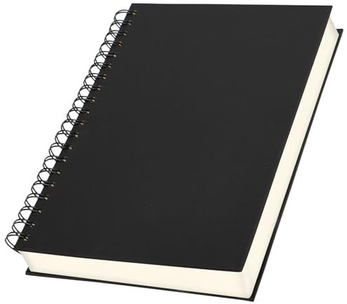 Yarotm Notizbuch A5 Kariert - 1 Stück Spiralblock Notizblock Tagebuch 21x14cm - Notizbuch A5 Ringbuch Kariert 100GSM Papier 240 Seiten - Spiralbindung Notizheft Notebook zum Studenten, Schwarz