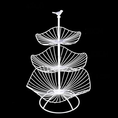 Kitchen Countertop Fruit Rack-Fruit Basket Holder 3 Tier, Fruit Bowl for Kitchen Counter Wood Large, Hanging Fruit Basket Copper, Breathable for Living Room, Kitchen, Countertop (Color : (Color : E,