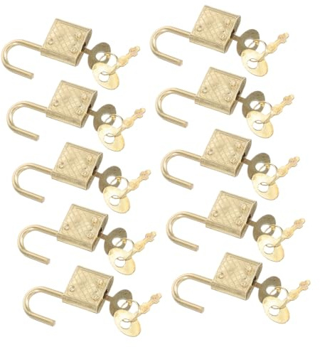 jojofuny 10 Pièces Cadenas Alliage De Zinc Petits Cadenas Pour Valises Et Ordinateurs Portables Simples Et Sécurisés Avec Deux Clés