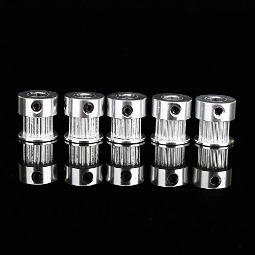5 st Aluminium Tandade Remskivor 16 Tänder för NEMA 17 Stegmotorer, 5 mm Hål, 6 mm Bred Kuggrem, Kompakt Lätt Transportabel Design