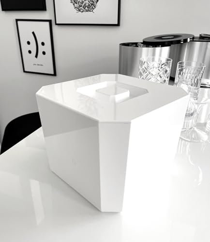 BARCRAFTERS Eisbox 4 Liter weiß Eiswürfelbehälter eckig Icebox Kunststoff Partybox
