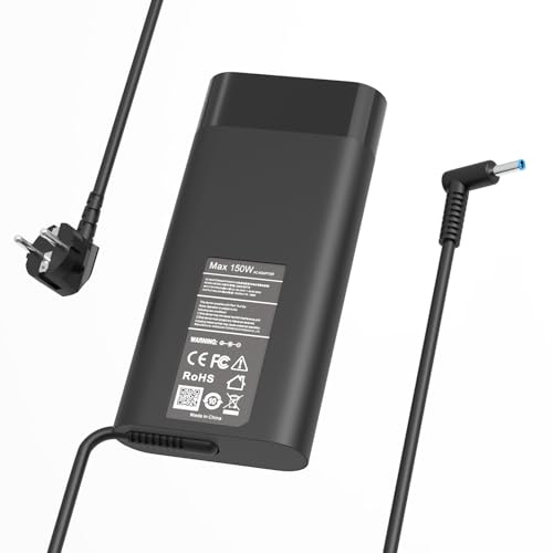 DECSZDY 150W Alimentatore Cavo di ricarica per laptop Compatibile con HP Pavilion 15 17 ZBook Studio 15 G3 G4 G5 G6 G7 G8 Power G10 G9 G8 G7 G10 Gaming Laptop TPN-CA11 TPN-PA09 L32661-001