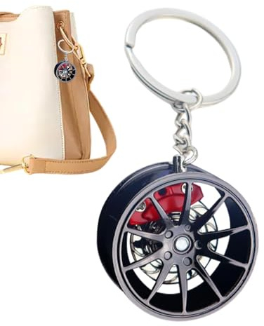 Porte-clés de moyeu de roue automatique, porte-clés en métal de moyeu de roue | Porte-clés de jante de pneu de voiture,Porte-clés de jante de roue, modèle de pièce automobile créative, accessoires de