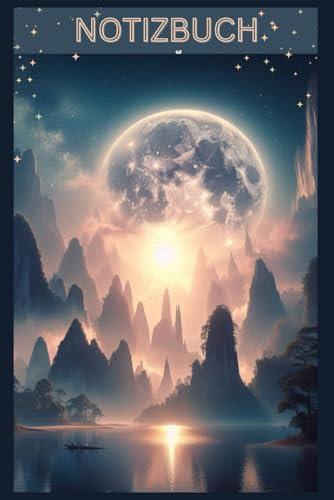✨ Notizbuch Mond & Sterne ✨ Inspiration unter dem Nachthimmel - Ihr treuer Begleiter für Träume, Ideen und Notizen.: Tagebuch, Journal, Taschenbuch, ... Motiv, blanko, Mondkalender,Organizer,A5