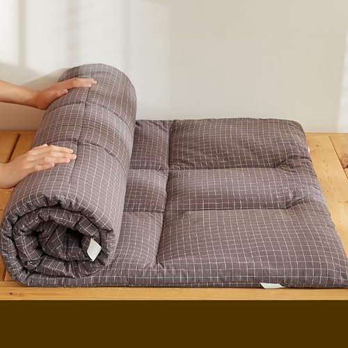 Japanische Futon-Matratze, faltbar, für Schlafsofa, Bett, Gästebett, Braun, 90 x 200 x 5 cm