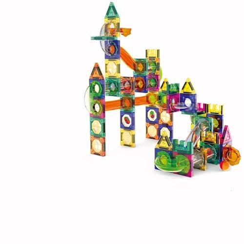 azora Magnetische Bausteine (Set, 160, Teile) Teile DIY Magnetspielzeug Magnetbausteine magnetspielzeug Bauklötze Magnete Kinder magnetische Magnetsteine Jungen Mädchen Haus und Shule