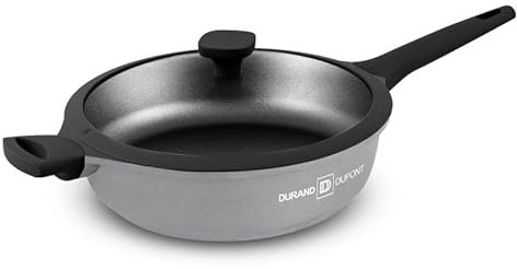Durand Dupont Sauteuse Fonte D'aluminium 24 Cm Avec Couvercle Chambord Titane St24tfi