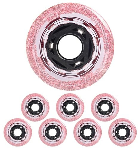 JCXYL EV 82A Rollschuh-Ersatzräder, 8er-Pack Inline-Skates Ersatzräder für Skateboards, Roller, Rollschuhlaufen,Rosa,72MM