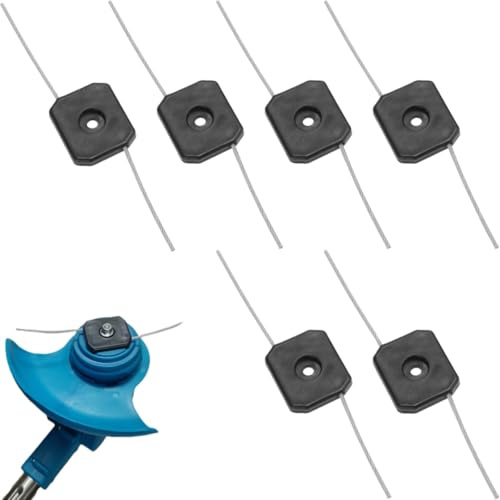 Wirerope, 6 testine per decespugliatore elettrico in plastica ABS, 150 mm, accessori per tagliare giardini, prati e colture