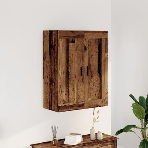 BOWEKAM Möbel, Schränke und Aufbewahrung, Buffets und Sideboards, Wandschrank, altes Holz, 69,5 x 34 x 90 cm, Holzwerkstoff