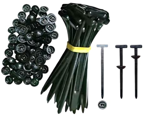 universali in nylon per fascette fermacavi 100 pezzi, Fascette plastica a cerniera nere autobloccanti pesanti, cerniere resistenti agli UV da 3,5 pollici per carrozzeria auto, riparazion (100)