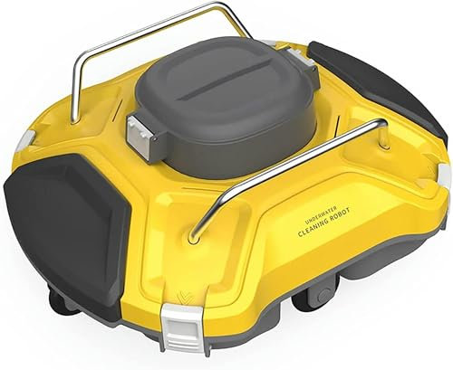 PLSZLL Limpiafondos automático inalámbrico, Robot Aspirador, duración de 110 Minutos, para Piscinas de hasta 730 pies Cuadrados, Aspirador para Piscinas elevadas, Potente succión, batería Recargable.