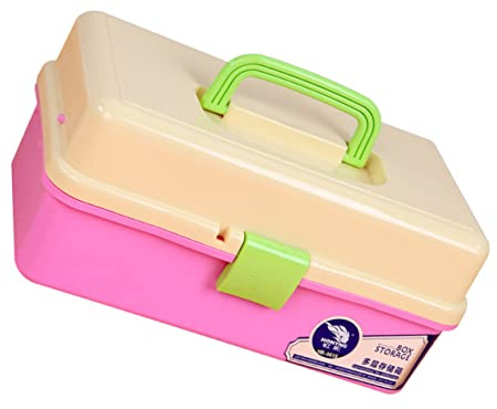 HOMSFOU Art Tool Storage Box Large Thick for Organizing Stationery Makeup and Craft Supplies for Studio Home Use
