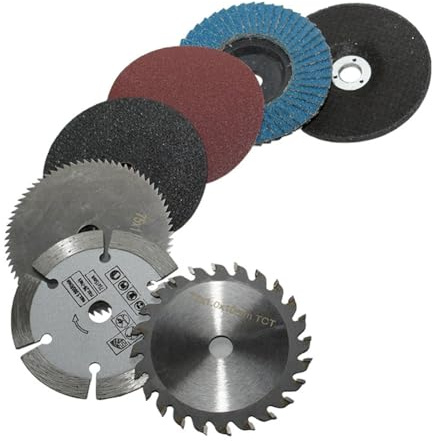 Uxsjakjsd 75mm 7Pcs Cutting Disc Kit Metal Circular Saw Blade for 10mm Bore Angle Grinder Flat Flap Grinding Wheel Sanding Pads