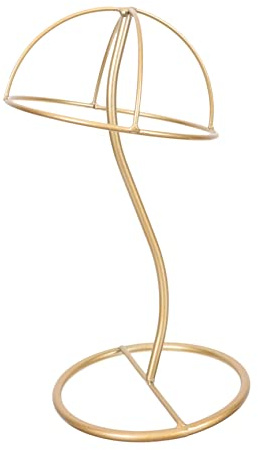 LOLIPPYY Estante de Exhibición Soporte para Almacenar y Preservar Forma de Hierro Dorado para Sombreros Diseño Hueco Clásico Adecuado para Escaparates de Sombrererías