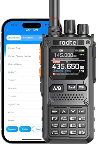 Radtel RT-920 Walkie Talkie 8W Long Range Programmable Bluetooth Two-Way Handheld Radio, SW MW LW CB 27MHz -126dBm Receive SSB AM FM Noise-Reduction NOAA