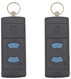 JZK 2PCS Two buttons garage door key fob for Hormann, blue button garage door remote control replacement for Hormann HSE2 HSE4 HSM4-868MHZ HSM 2/4