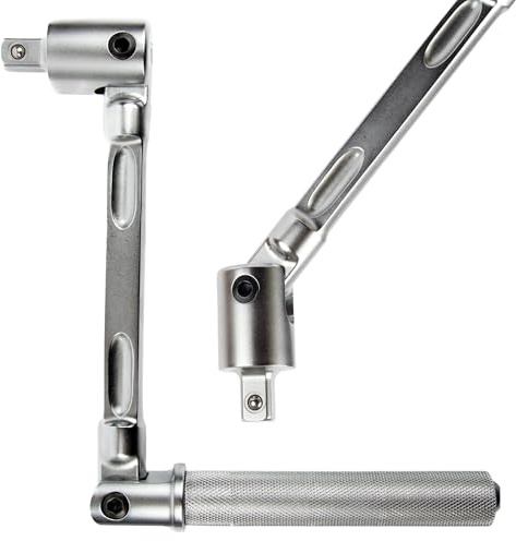 C.K Tools 1/2 Breaker Bar, Unique Double-Articulating Flexi Bar, 2 Pivots for Access & Torque, 390mm C45 Steel, Chrome Vanadium Head, Knurled Grip for Wheel Nuts, Automotive, Workshop & MRO, CK T4604