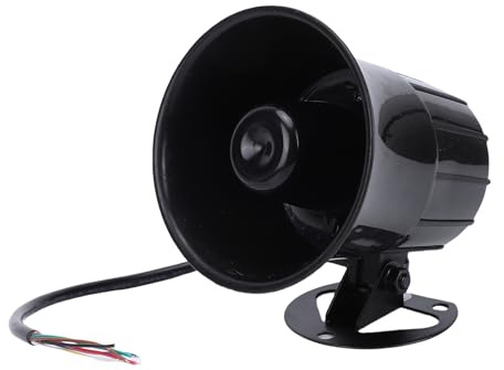 Luocute Kompakter PA-Megafon-Lautsprecher, 120 DB Lautes Sirenenhorn mit USB-Tonumschaltung und Lautstärketasten für Einsatzfahrzeuge, Marine- und Industriealarme