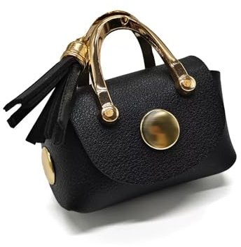 LAOYEFACAI Damen Mini-Taschen Schlüsselanhänger Multifunktionales Leder-Etui für Kopfhörer Schlüssel & Lippenstift Elegantes Bag Charm, Autoschlüsselanhänger & Organizer