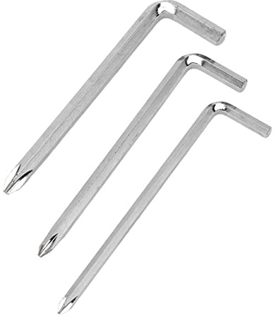 Culnflun Offset Screwdriver Set, Right Angle Screwdriver with Hex and Phillips Heads, 90 Degree Low Profile Dual Head Screwdriver for Tight Spaces, 3 Pack